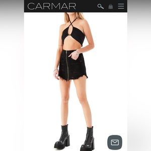 CARMAR ACID WASHED JEANS SKIRT ❤️